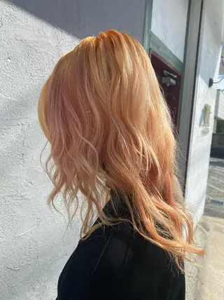 セミロング カラー ヘアアレンジ Design Color🐰アユミのヘアスタイル