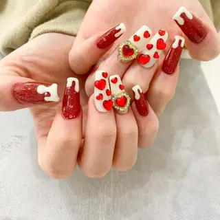 ネイル ゴテゴテ💙ワンホン リオナのネイルデザイン