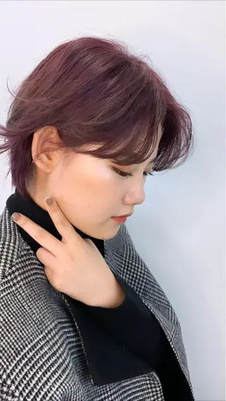 ショート カラー パーマ/ボブ/ 神戸/豊浦翔太のヘアスタイル