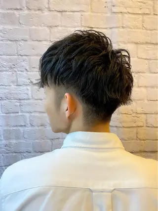 ミディアム パーマ ヘアアレンジ メンズ 【メンズカット】 黒田美穂のヘアスタイル