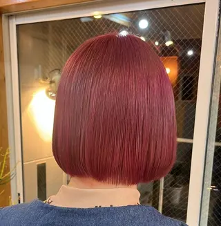 ショート まろみ暖色×ボブ ×chia🕯のヘアスタイル