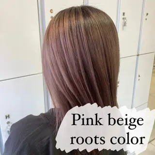 ミディアム カラー ミルクティーベージュ 暖色カラー/池田麻帆のヘアスタイル