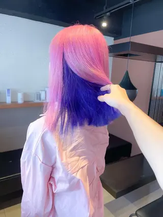 ミディアム カラー 🐺ウルフオタク🐺 ハイトーン/moeのヘアスタイル