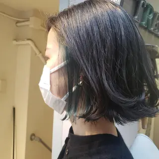 ミディアム 🇰🇷透明感×ハイ トーン🌟tomoのヘアスタイル