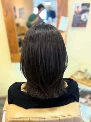 ミディアム 柘植 雅大のヘアスタイル