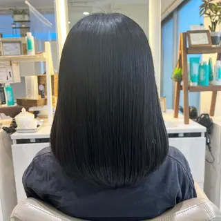 ミディアム 三箇島陽香/髪質改善 クロスパーマ縮毛矯正のヘアスタイル