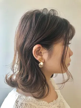 ショート カラー パーマ ヘアアレンジ メンズ キッズ ネイル マツエク・マツパ Lien 深井店のヘアスタイル