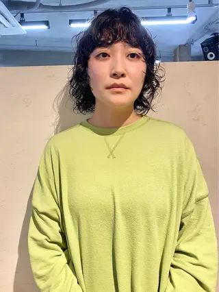 ミディアム パーマ 下北沢 soiのヘアスタイル