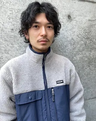 ミディアム カラー パーマ メンズ 口コミ高評価/パーマ Tetsu【テツ】のヘアスタイル