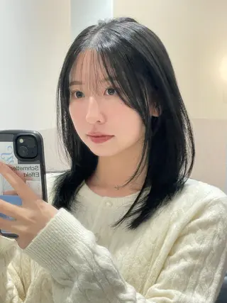 ミディアム ❤︎︎韓国ヘア❤︎︎ 𝑺𝒉𝒊𝒉𝒐のヘアスタイル