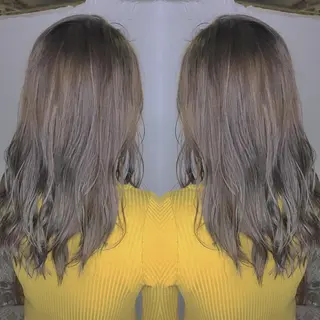 セミロング カラー パーマ ヘアアレンジ エグチ アキラのヘアスタイル