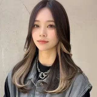 ロング カラー インナーカラー/レイ ヤーカット♡/マキシのヘアスタイル