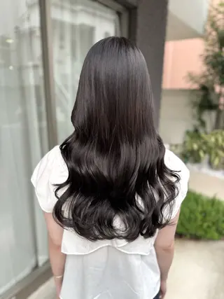 ロング カラー グレージュ/透明感/ 韓国ヘア/RISAのヘアスタイル