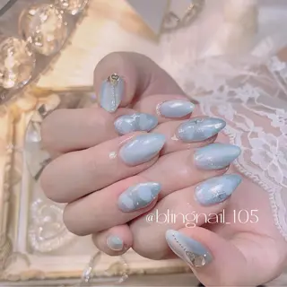 ネイル 23時まで❤︎韓国、 ワンホンネイルのネイルデザイン