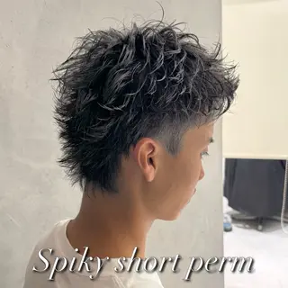 ショート パーマ メンズ 横浜メンズパーマ🔥 大野賢人のヘアスタイル