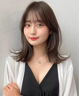 ミディアム VLOW nex the salon所属・韓国風/髪質改善/ ナガヤアキラのヘアスタイル