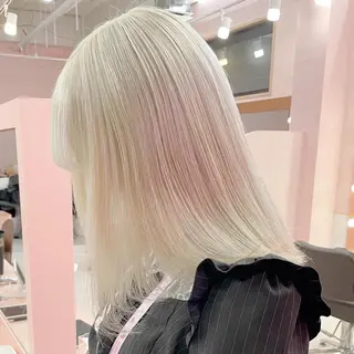 ミディアム カラー パーマ ヘアアレンジ メンズ キッズ ネイル マツエク・マツパ アイブロウ ハイトーンNo.1 👩🏼NaGiSaのヘアスタイル