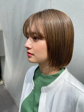 ミディアム カラー mee.urawa所属・似合わせショート×透 明感/やじまたかしのヘアスタイル