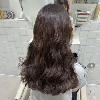 ロング パーマ soöze所属・sena/博多/ コテ巻き風パーマのヘアスタイル