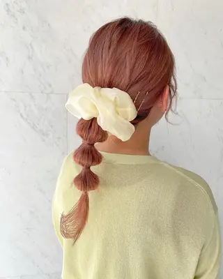 セミロング エクステ/ハイトーン 🐏☁️miminaのヘアスタイル