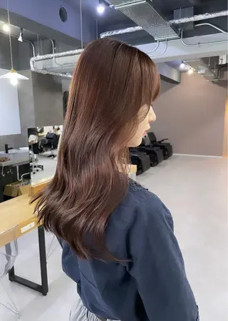 ロング カラー ミルクティーベージュ ❤︎レイヤー　MIAのヘアスタイル