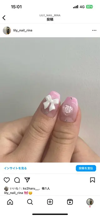 ネイル rina ニュアンス♡ワンホンのネイルデザイン