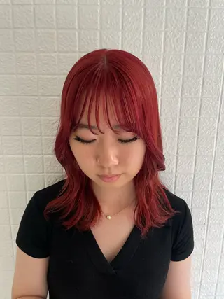 セミロング カラー 💕ハイトーン/ダメ ージ特化/MAO💕のヘアスタイル