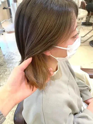 ミディアム カラー 銀座No.1髪質改善 縮毛矯正/本木のヘアスタイル