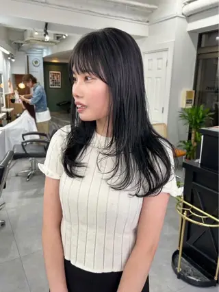 ロング カラー レイヤーボブ/ 艶カラー/サナ🌼のヘアスタイル