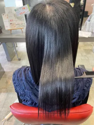 ミディアム ひなの/艶髪/ 白髪染め/髪質改善のヘアスタイル