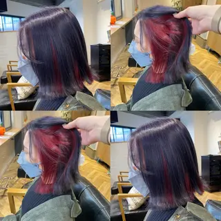 ミディアム カラー 艶カラー/韓国顔周り 🎀mamiのヘアスタイル