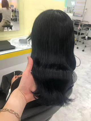 セミロング カラー パーマ ヘアアレンジ ネイル マツエク・マツパ 韓国風ベージュ🤎 赤みなし🌿横浜🤎のヘアスタイル