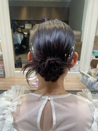 セミロング ヘアアレンジ 韓国ヘアメイク🎀/ 縮毛矯正✨山本媛香のヘアスタイル