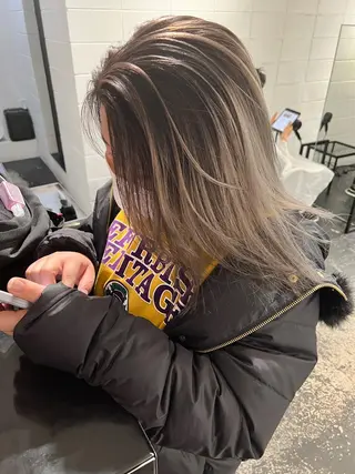 ロング カラー パーマ ヘアアレンジ メンズ キッズ nico TOKYO 渋谷所属・ブリーチ　ハイトーン 特化🌈フジタハルキのヘアスタイル