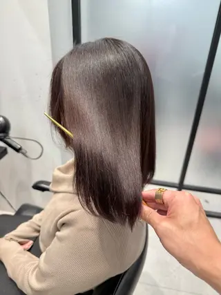 セミロング SALOWIN心斎橋Suite店所属・洗っても取れない 髪質改善|OJIROのヘアスタイル