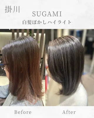 セミロング カラー SUGAMI ✴︎ Hikariのヘアスタイル