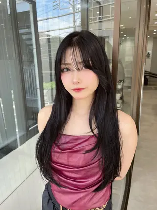 ロング カラー 韓国レイヤー/透明感 /髪質改善/アジキのヘアスタイル