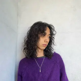 ロング パーマ メンズ CANAAN hair salon 表参道店所属・🌿‬ナチュラルヘア /パーマ/蒼真🍃のヘアスタイル