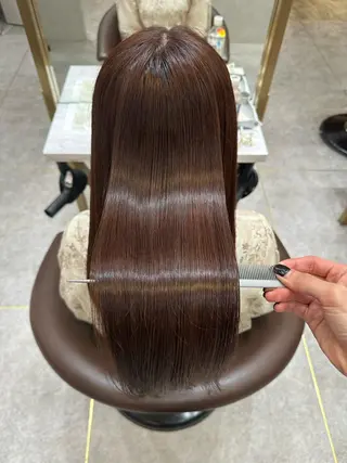 セミロング カラー ヘアアレンジ yuuto🌈 冬の透け感カラーのヘアスタイル