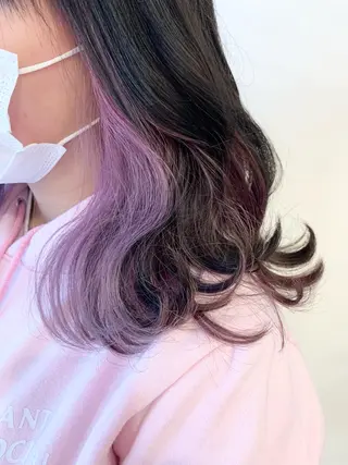 セミロング カラー 戸丸 絵夢のヘアスタイル