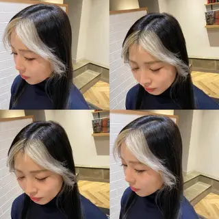 セミロング カラー 艶カラー/韓国顔周り 🎀mamiのヘアスタイル