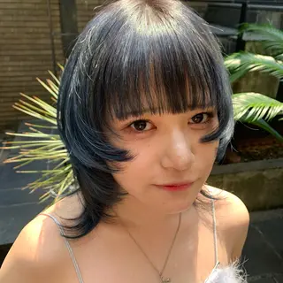 ミディアム カラー 【ロングウルフカット 姫カット】伊藤裕哉のヘアスタイル