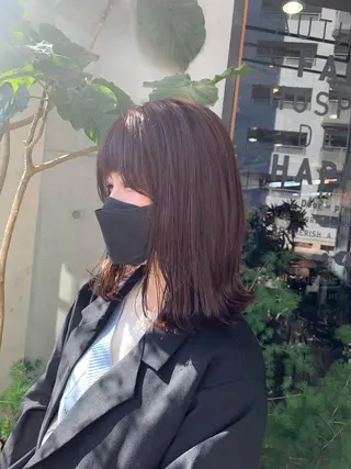 ミディアム ボブ/ベージュ/ パーマ🪿近森ゆいのヘアスタイル
