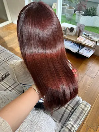 ミディアム カラー 暖色カラー/似合わせ カット/名古屋/辻のヘアスタイル
