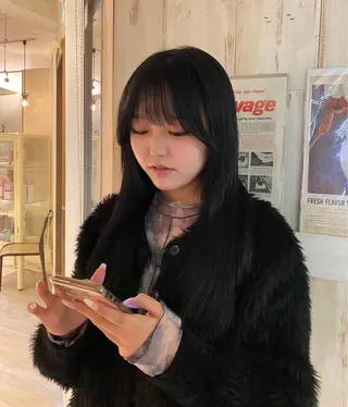 ロング R 横浜【アール】所属・ハイトーン/韓国 ヘア　momo˚✧₊のヘアスタイル