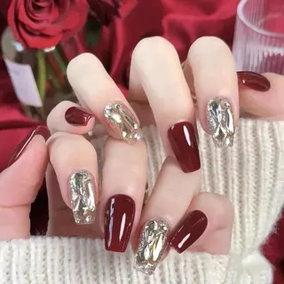 ネイル ネイリストゆか💅 長さだし、深爪矯正のネイルデザイン