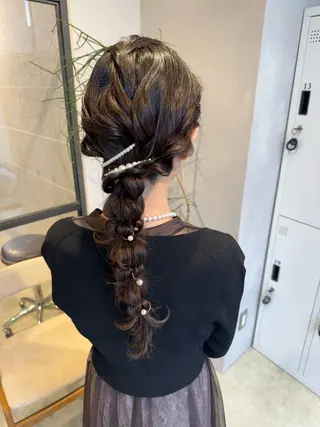 ヘアアレンジ 透明感カラー✨艶髪 制作🌱山根あゆみのヘアスタイル