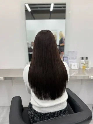 ロング カラー 中韓レイヤー/ ブラウン🤎はやとのヘアスタイル