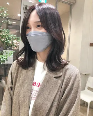 ミディアム カラー nakahara madokaのヘアスタイル