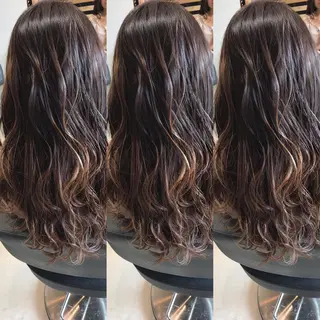 セミロング カラー 大久保 隆蔵のヘアスタイル